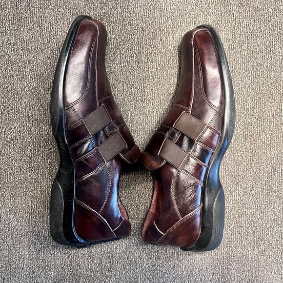 Aldo Brown Loafer Mens 11 Leather Square Toe Slip On Comfort Casual - Picture 9 of 10